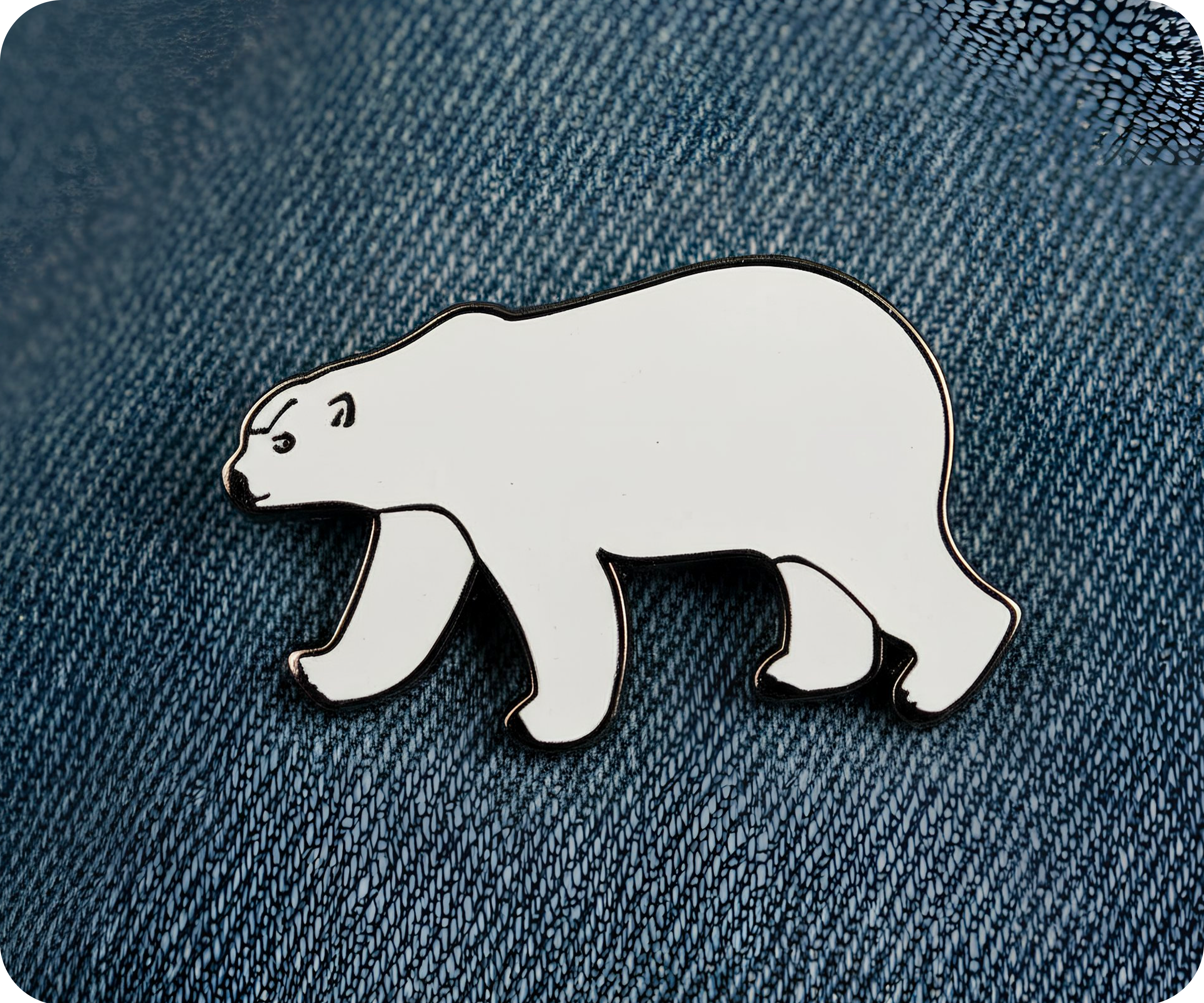 Polar Bear Pin Badge