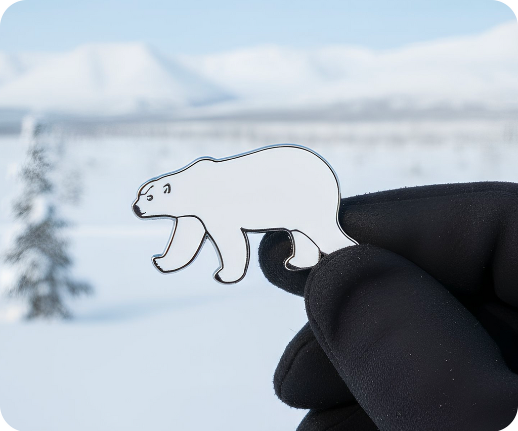 Polar Bear Pin Badge