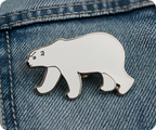 Polar Bear Pin Badge
