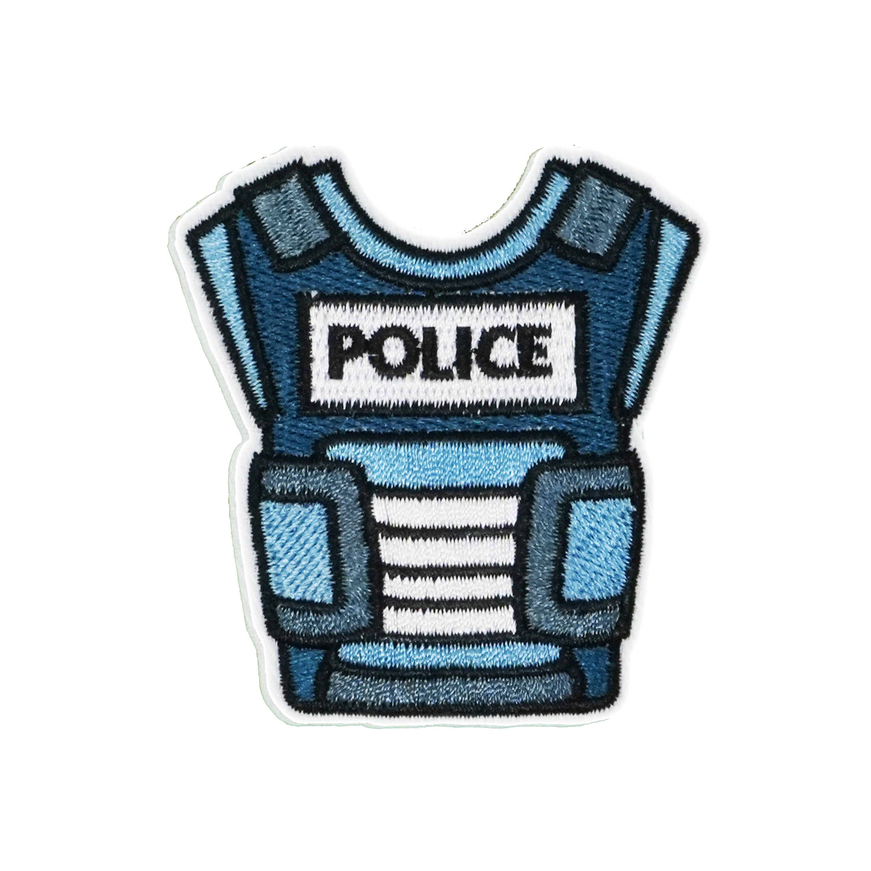 Police Vest Blue Ballistic Patch Iron On (6 x 5cm) Main image