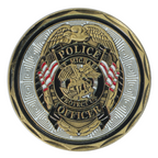 St. Michael & Police Officer Challenge Coin – Dual Tone Shield Edition
