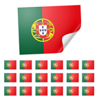 20 X Portugal Flag Stickers