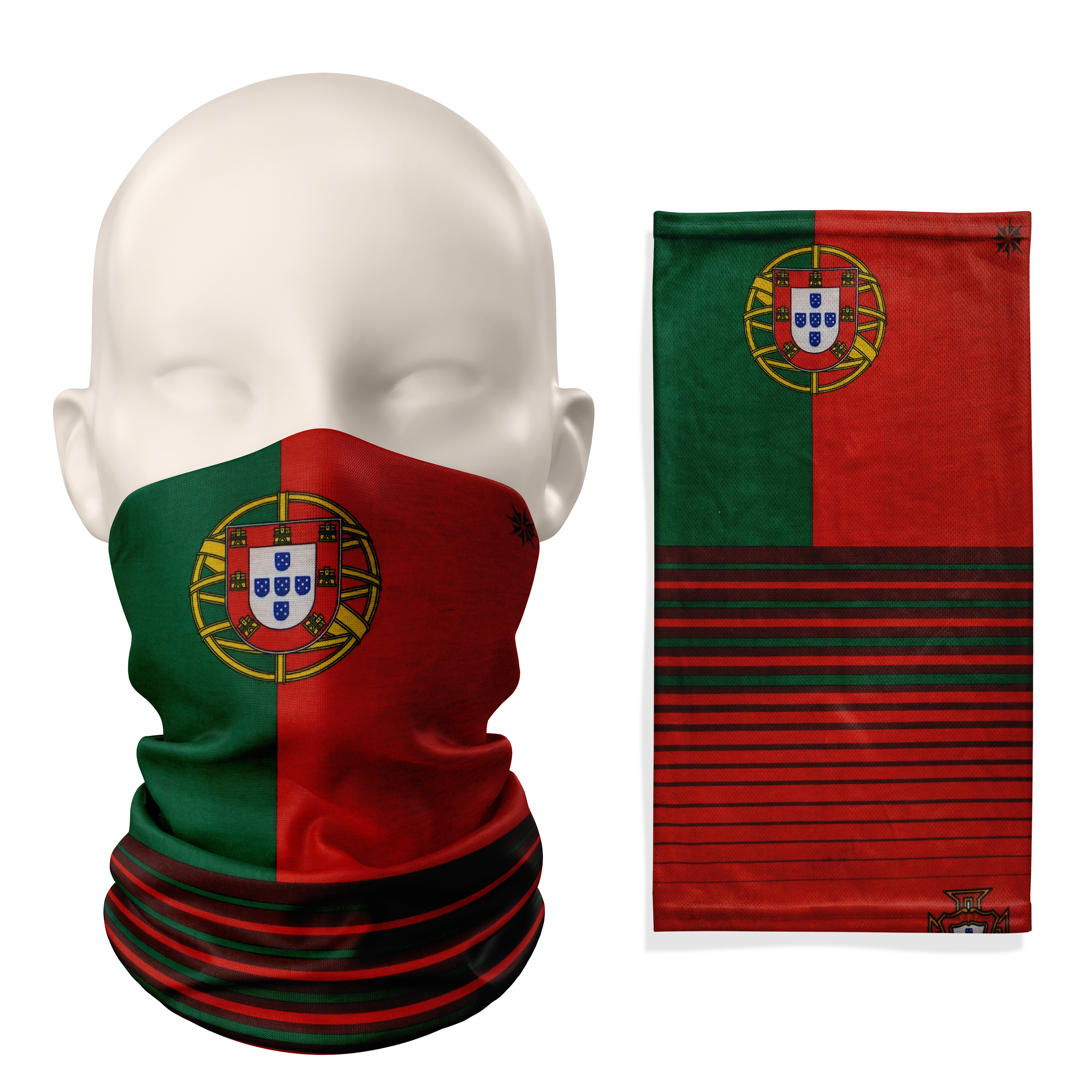 Braga de cuello con la bandera de Portugal – Mascarilla transpirable de protección facial