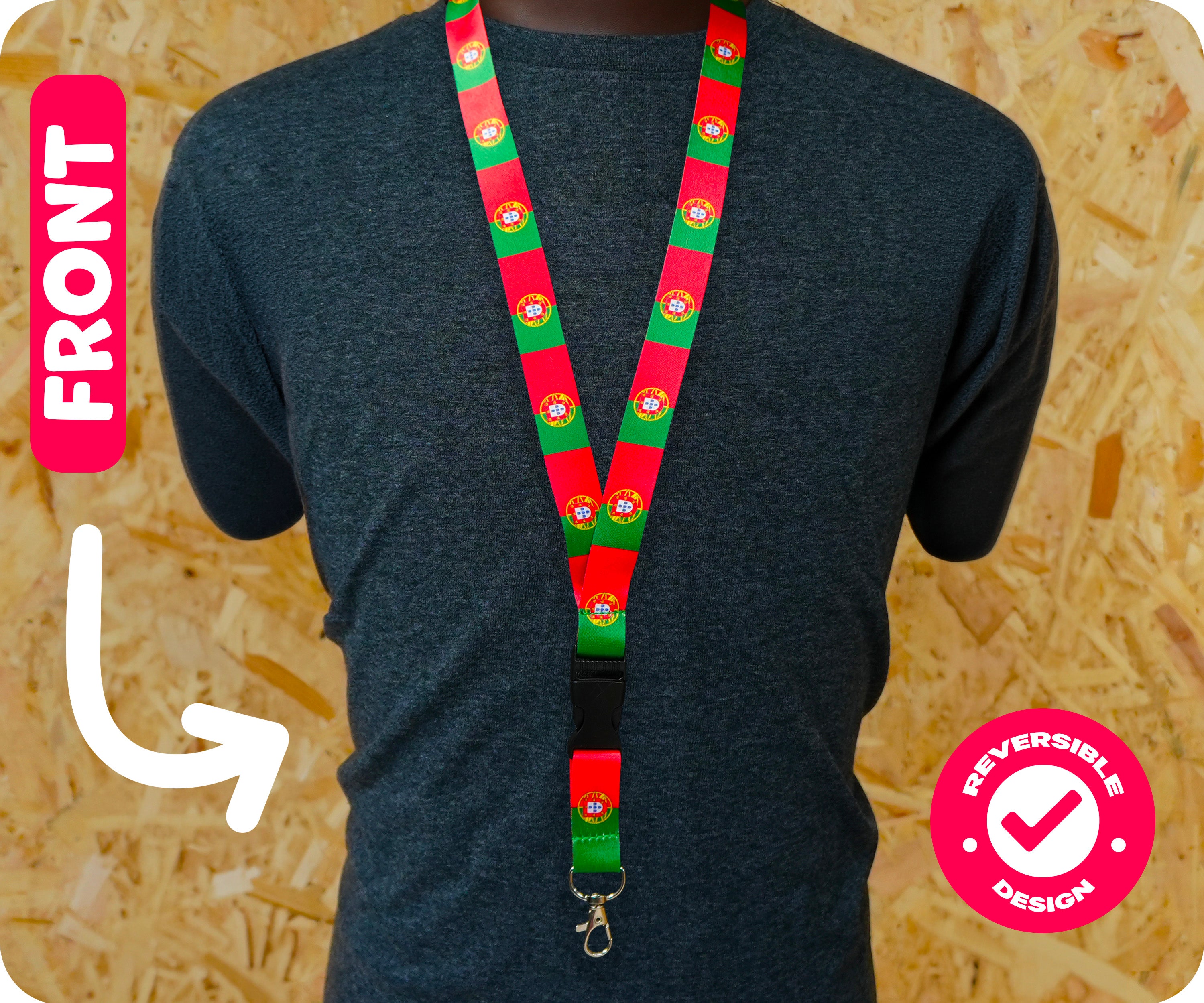 Portugal National Flag Lanyard Imagen secundaria del producto