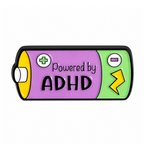 Powered By ADHD Enamel Lapel Pin Badge