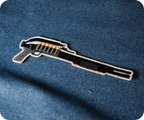 Mossberg 500 / 590 Series Pump Action Shotgun Iron On Patch (10 x 3cm)