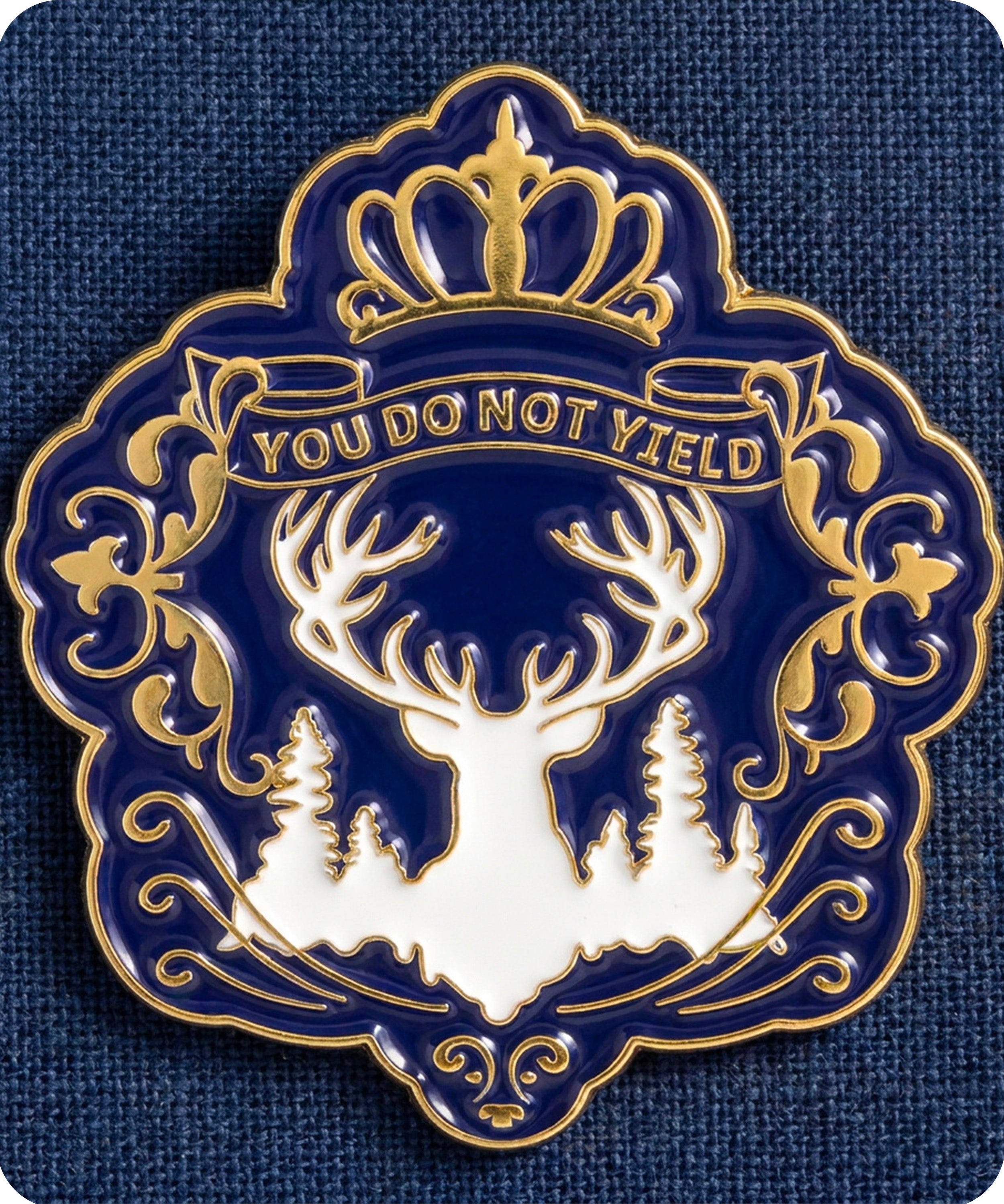 You Do Not Yield Stag Enamel Lapel Pin Badge Imagen secundaria del producto