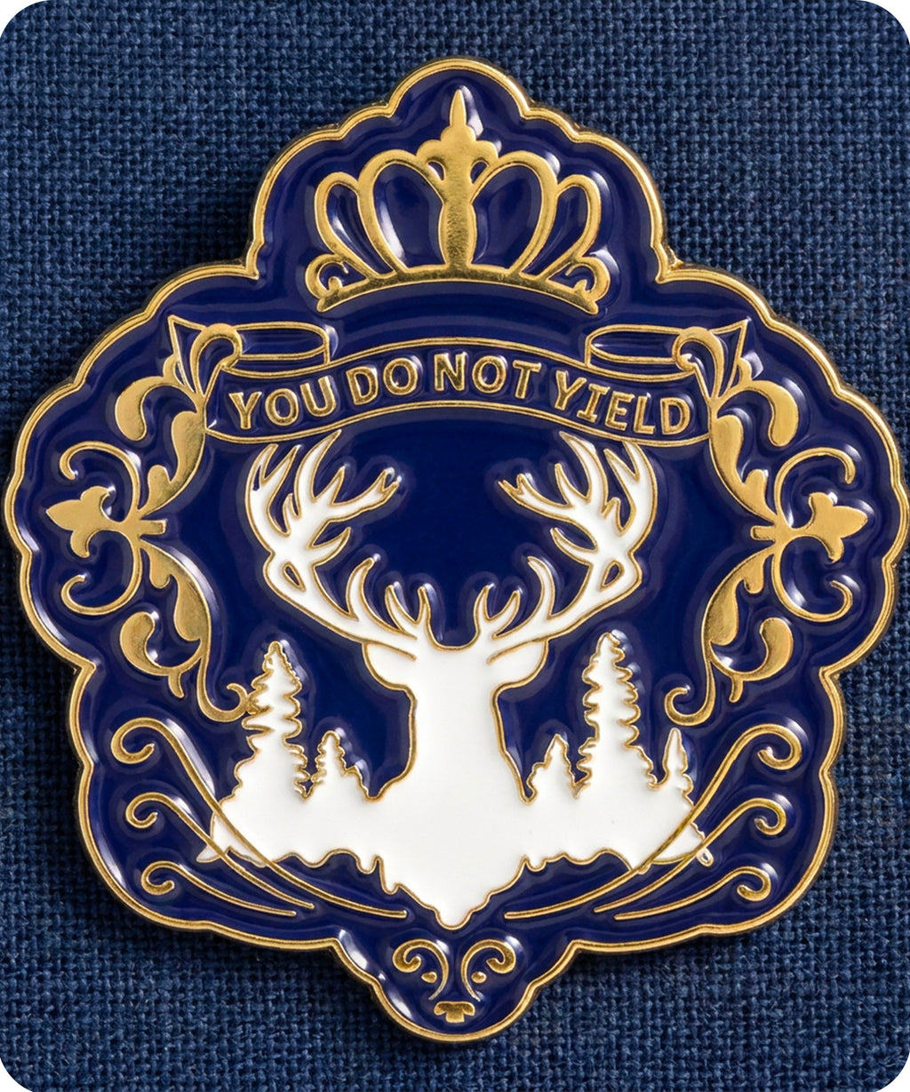 You Do Not Yield Stag Enamel Lapel Pin Badge