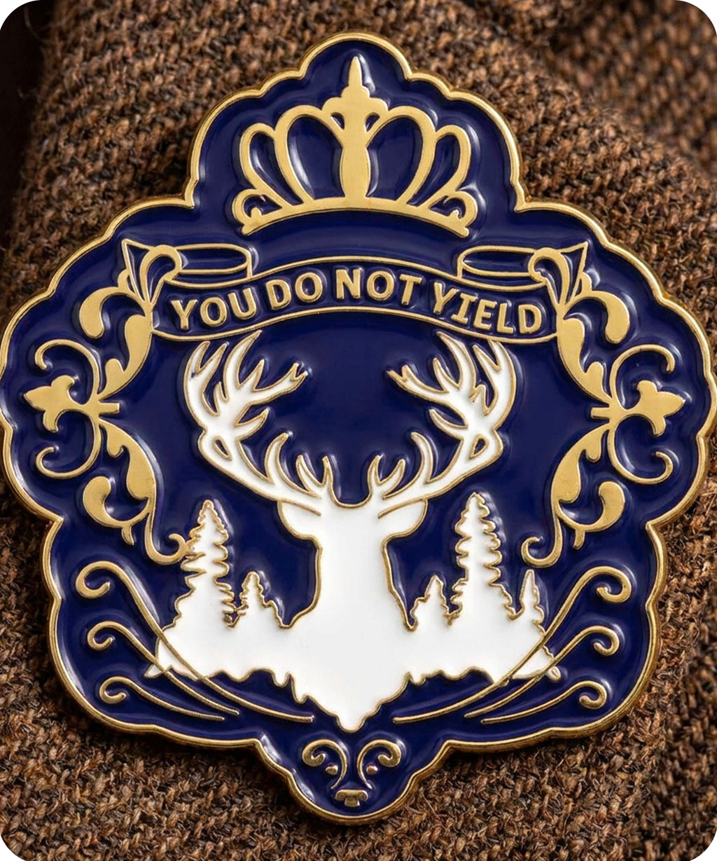 You Do Not Yield Stag Enamel Lapel Pin Badge