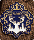 You Do Not Yield Stag Enamel Lapel Pin Badge