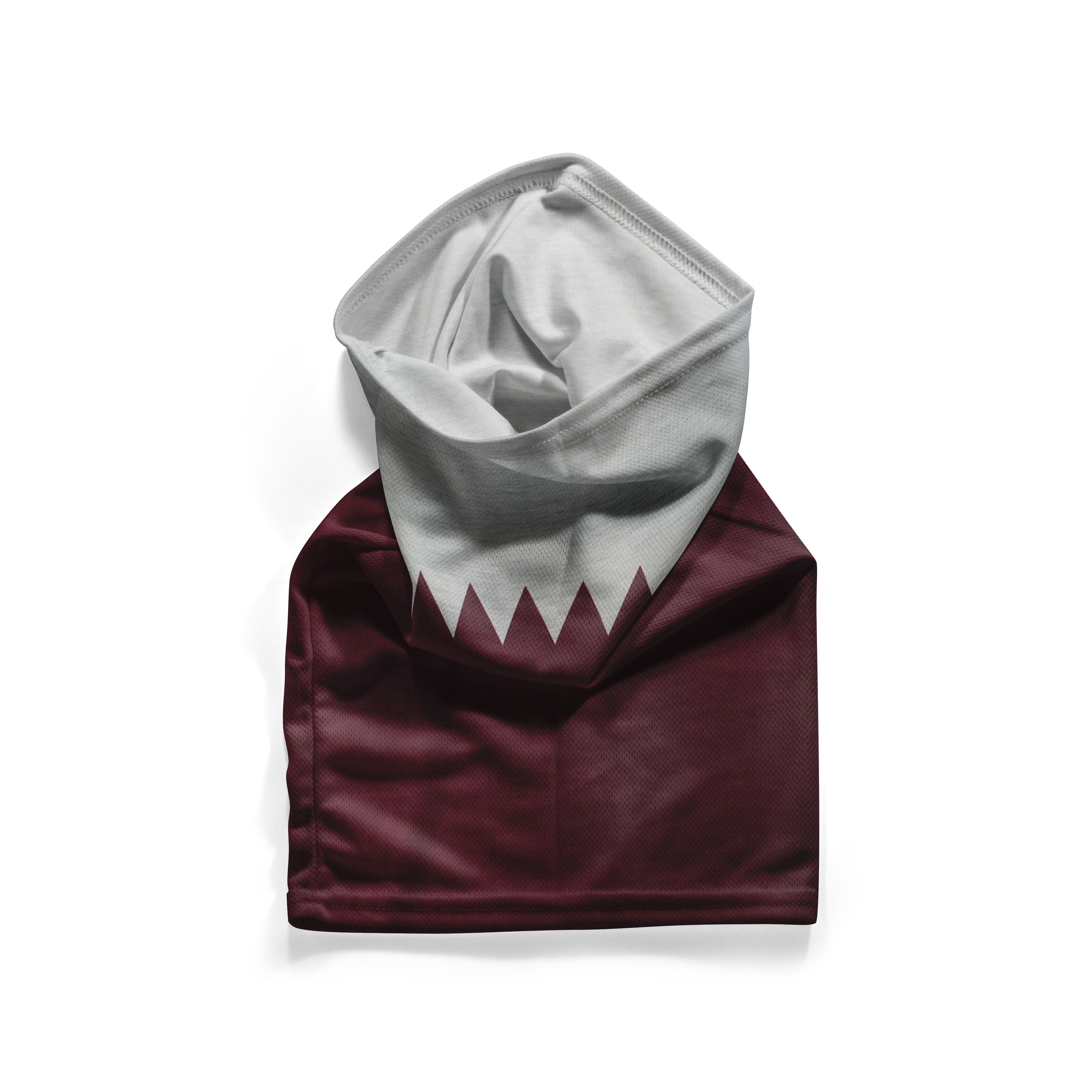 Qatar Flag Snood  – Breathable Mask Neck Gaiter Face Covering Secondary image