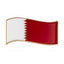Qatar Rectangle Wave Flag Enamel Pin Badge