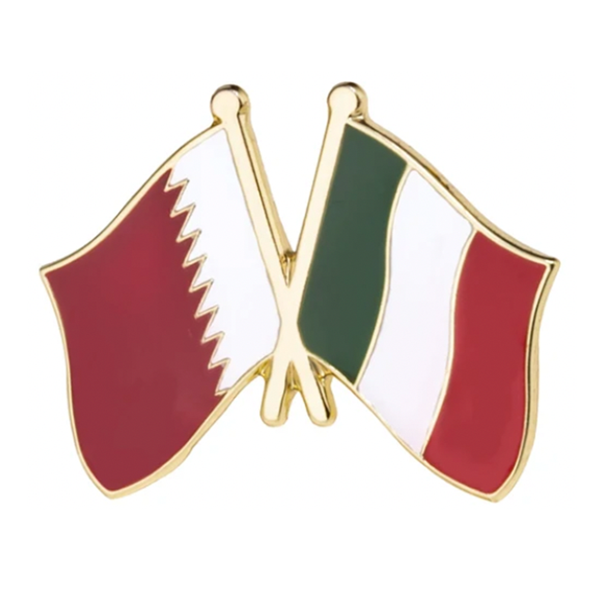 Pin de amistad de Qatar e Italia  Imagen principal del producto