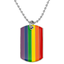 Progress Pride LGBTQI+ Flag Dog Tag Necklaces | Metal Enamel