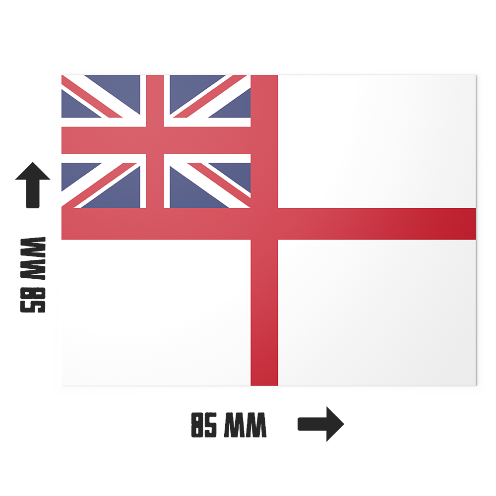 20 pegatinas con la bandera blanca de la Marina Real Imagen secundaria del producto