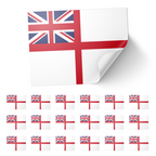 20 X Royal Navy White Ensign Flag Stickers