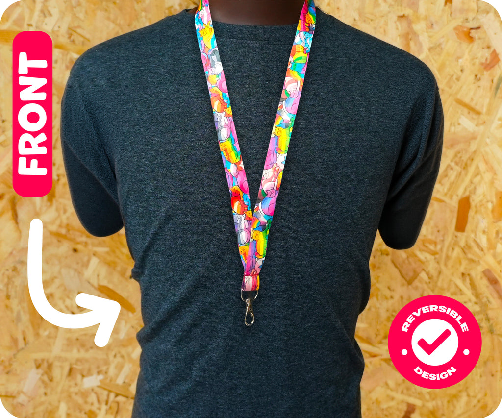 Rainbow Cats Lanyard