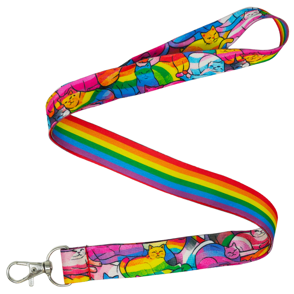 Rainbow Cats Lanyard