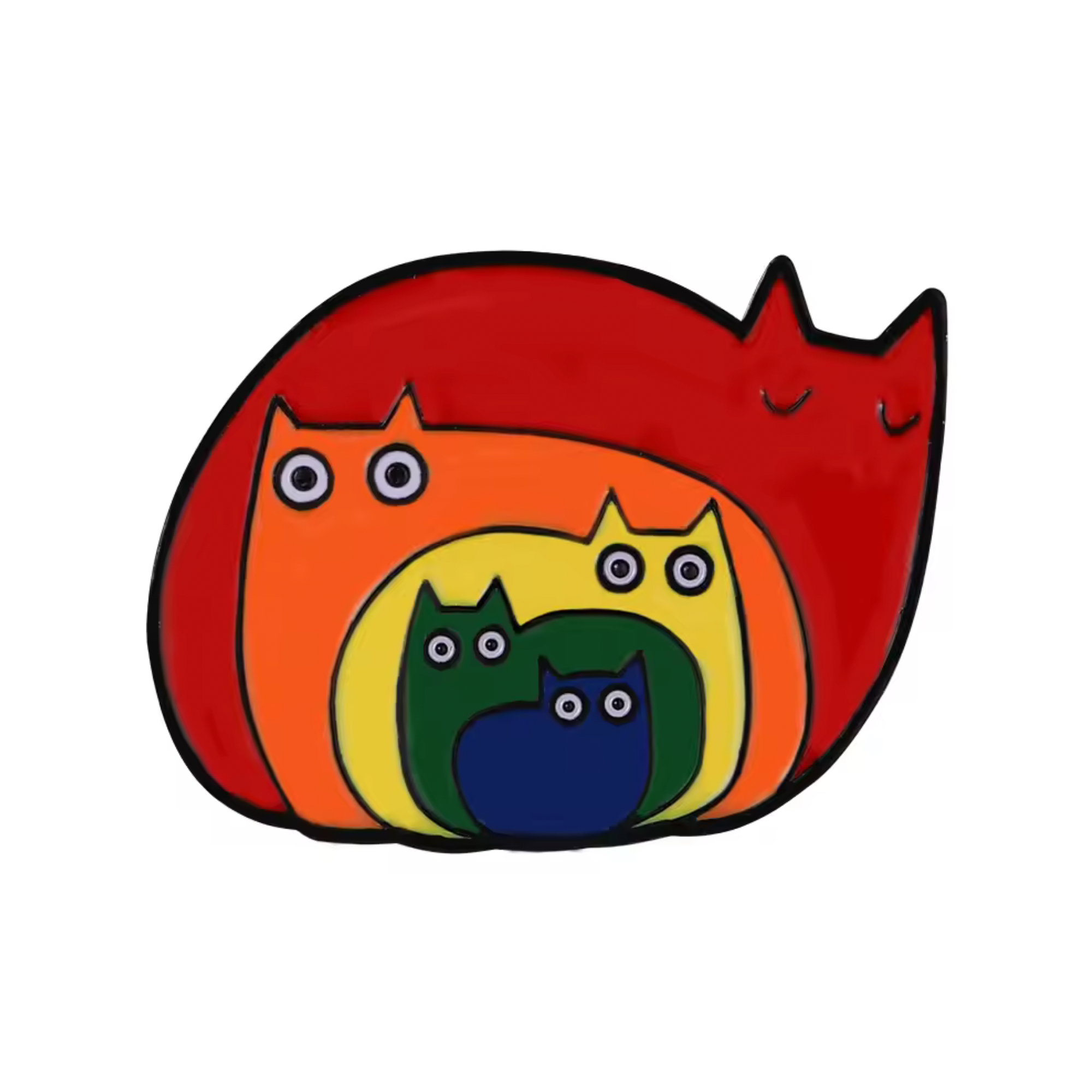 Pin esmaltado Orgullo de Gatos Arcoíris Imagen principal del producto