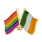 Rainbow & Ireland Friendship Flag Pin Badge