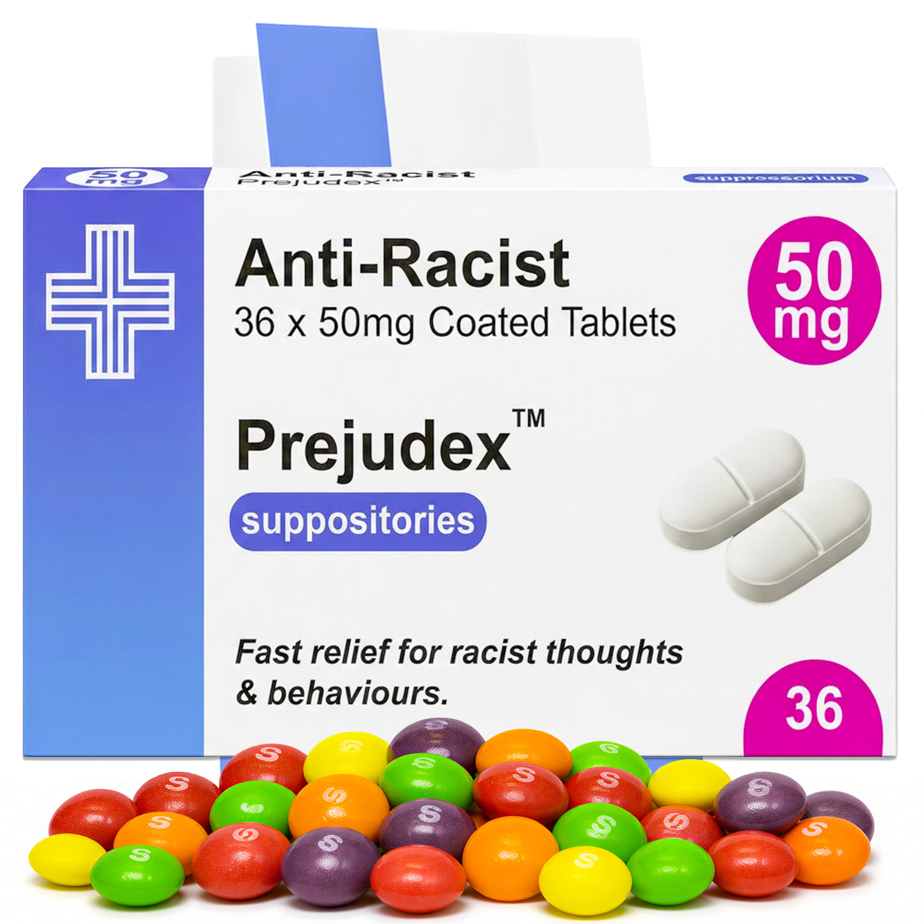Anti-Racist Prescription Joke Sweets, 36g | Vegan & Vegetarian