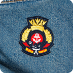 Navy Officer Cap Badge Anchor Iron On Patch (7 x 6cm)