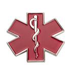 Red Medical Ambulance Star Pin Badge
