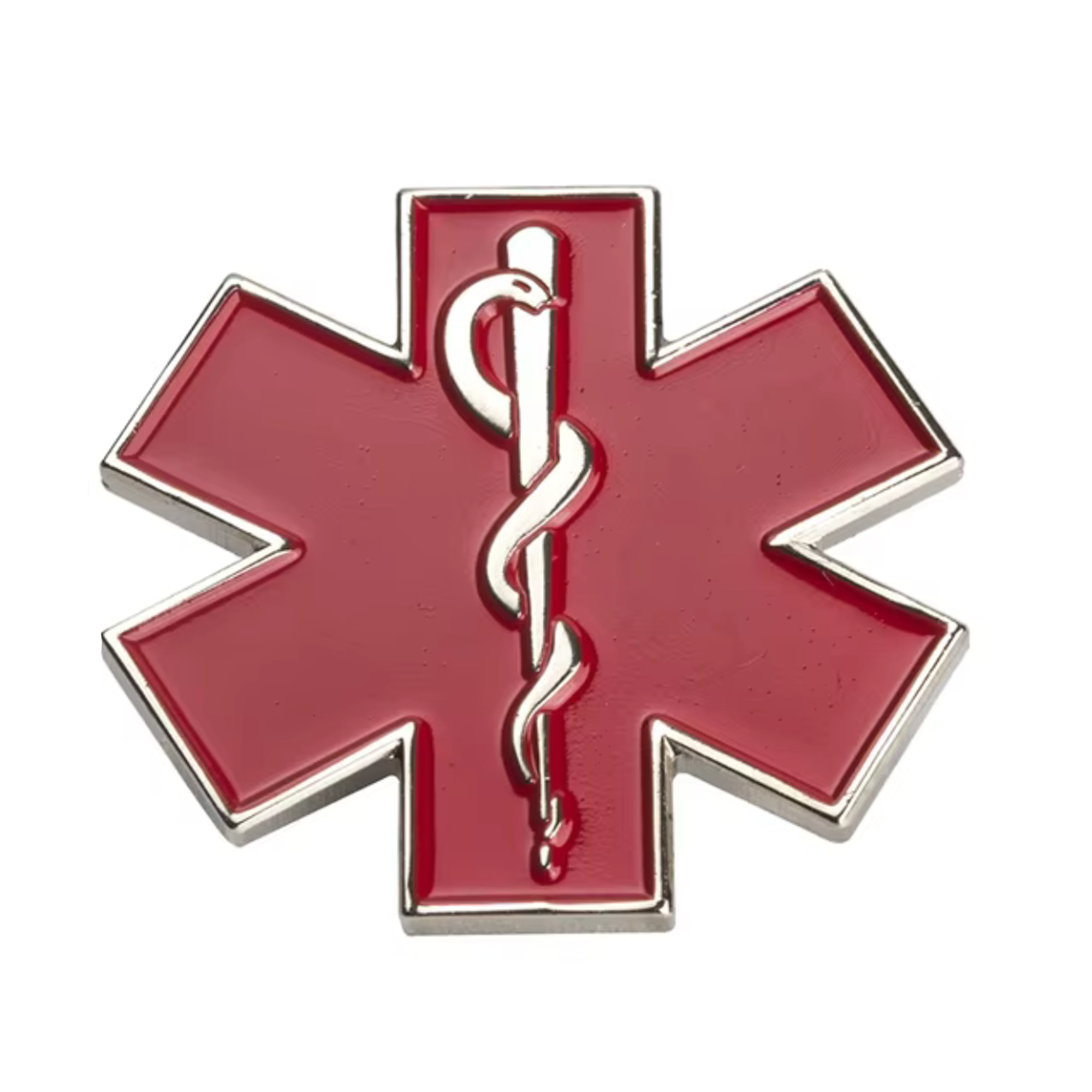 Red Medical Ambulance Star Pin Badge