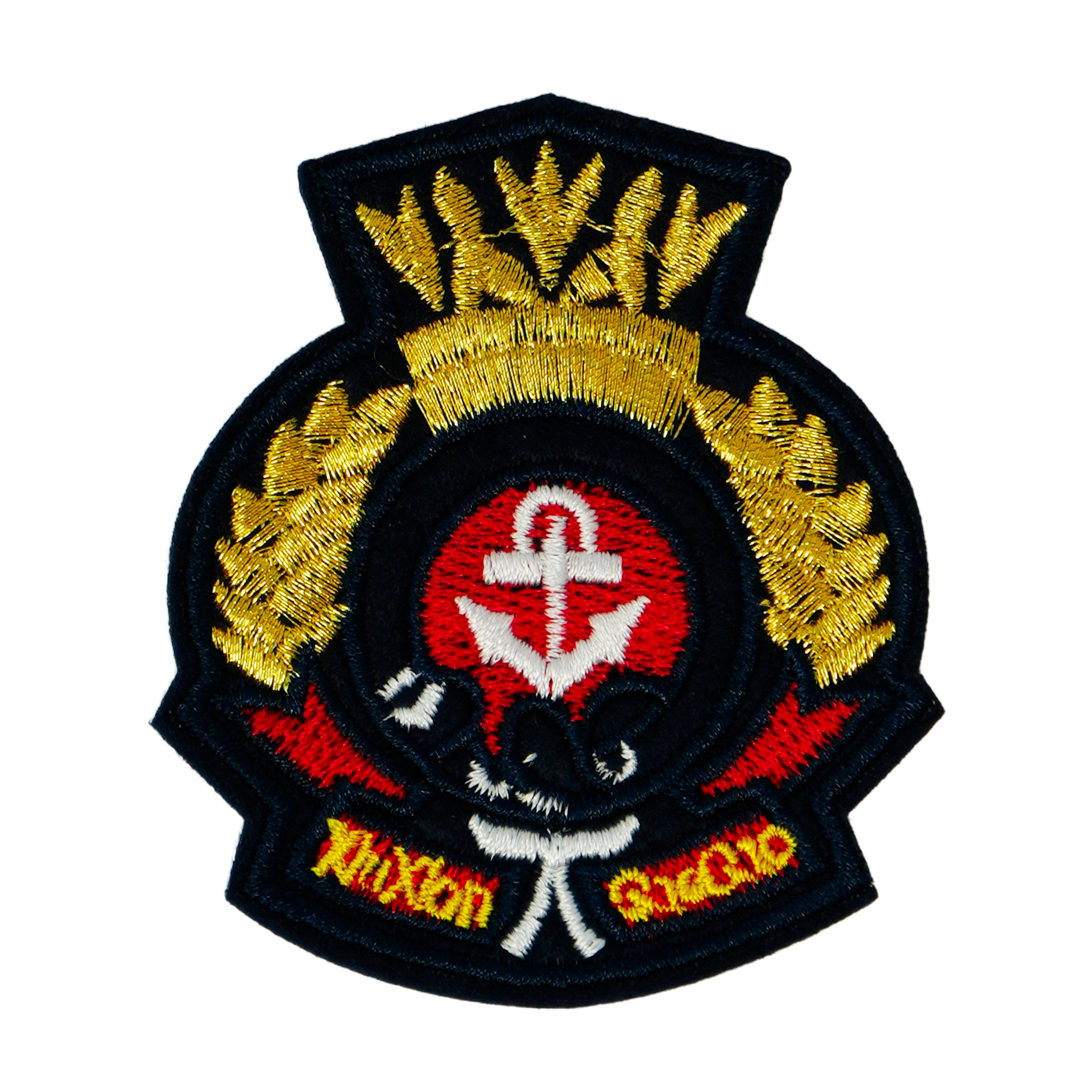 Navy Officer Cap Badge Anchor Iron On Patch (7 x 6cm) Main image