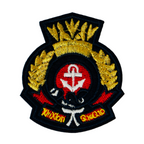 Navy Officer Cap Badge Anchor Iron On Patch (7 x 6cm)