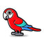 Red Parrot Enamel Lapel Pin Badge