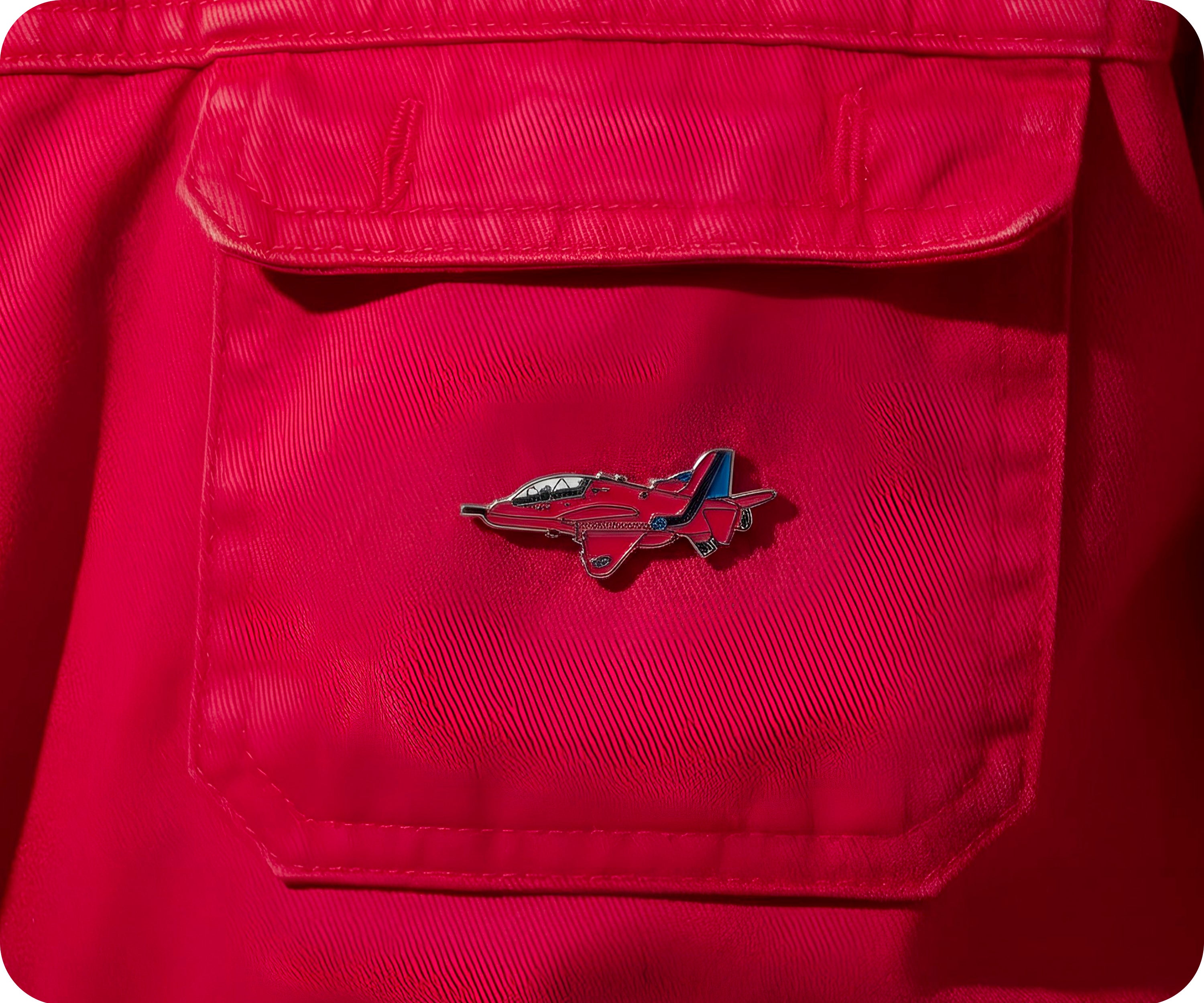 Red Jet Air Force Pin Badge