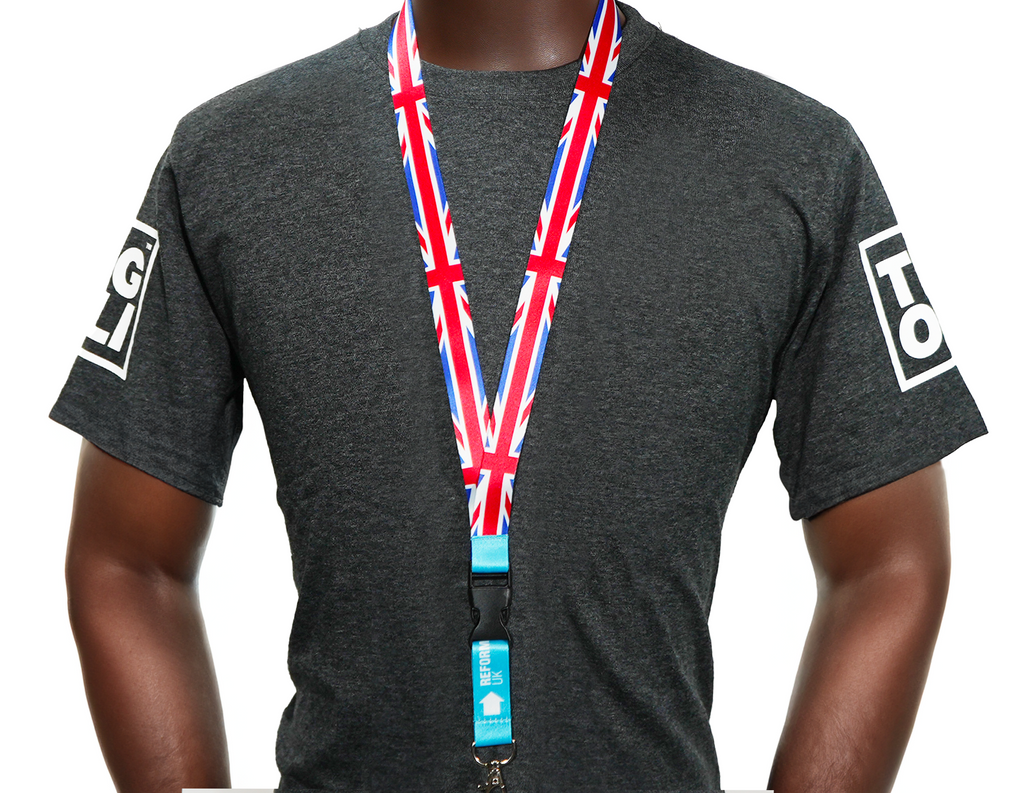 Reform UK Party Union Flak United Kingdom Lanyard