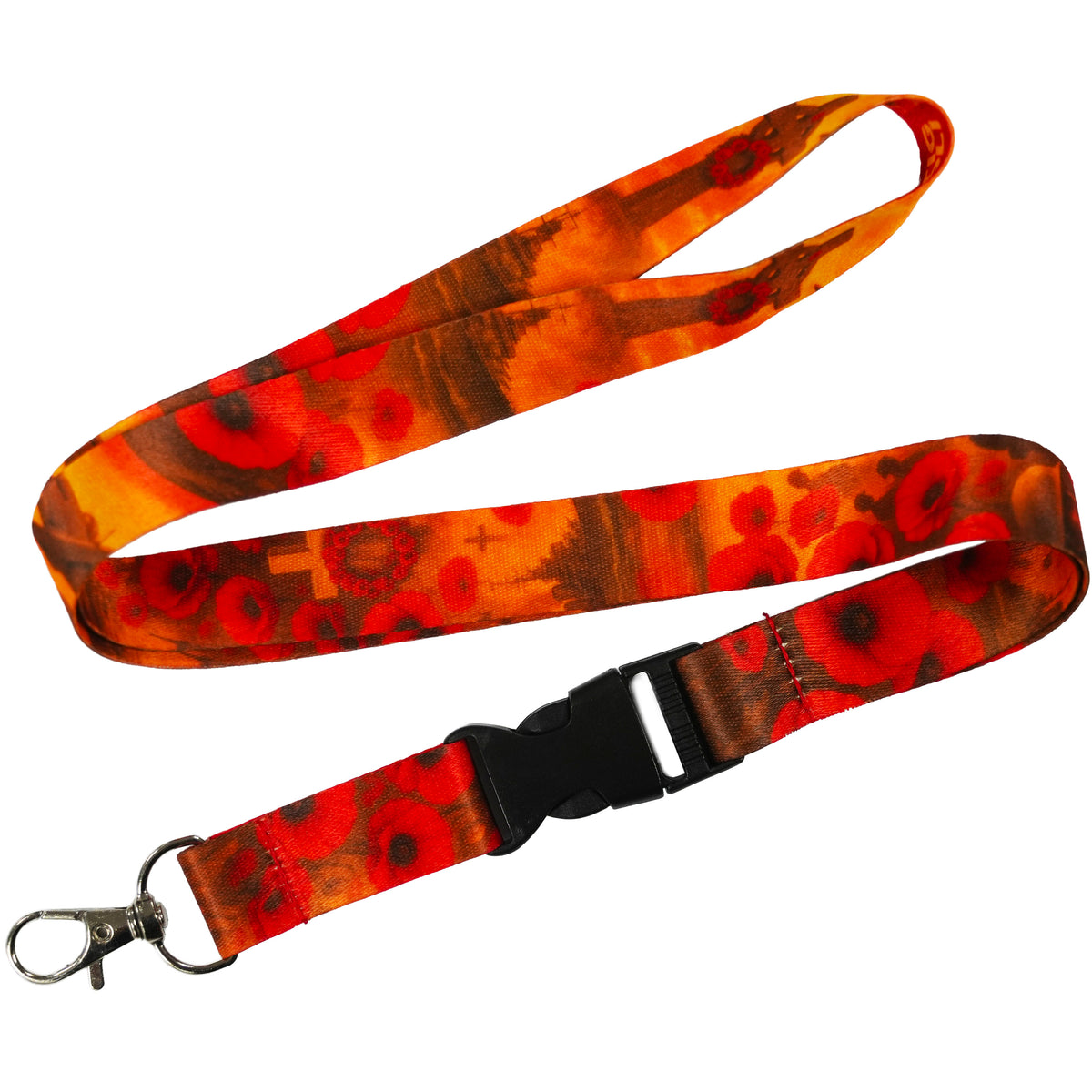 Historical War Remembrance Military Art Collage Lanyard