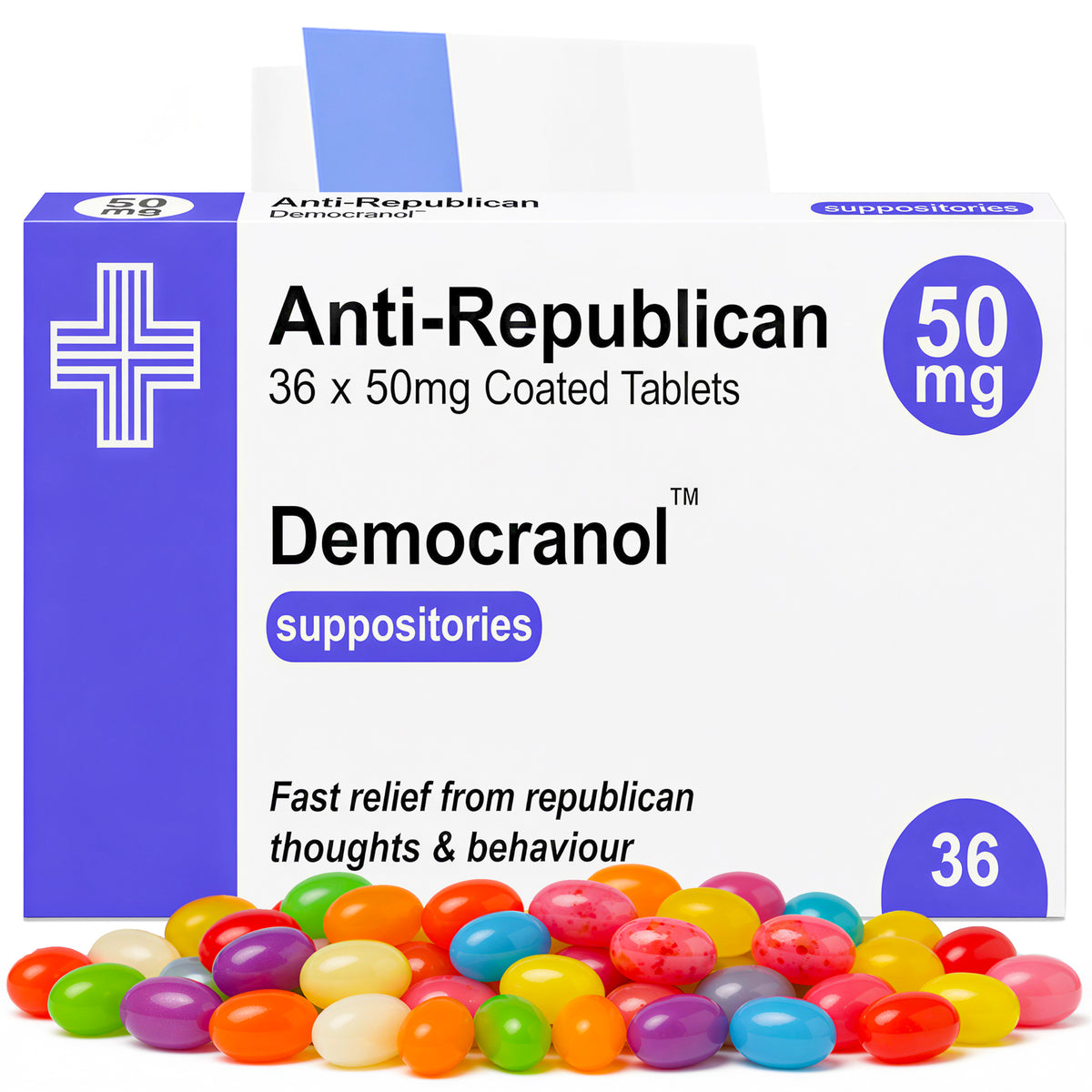 Anti-Republican Prescription Joke Jelly Beans, 60g | Vegan & Vegetarian Main image