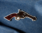 Revolver Wild West Patch Iron On (7 x 4cm)