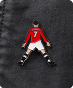 Red Number 7 Football Player Enamel Pin Badge