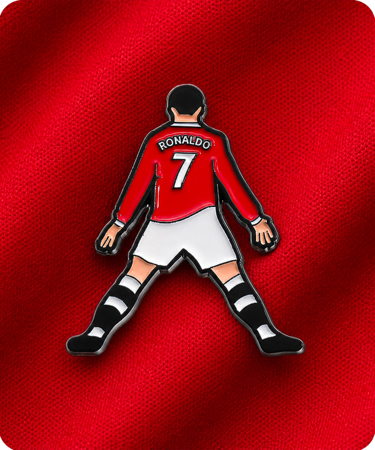 Red Number 7 Football Player Enamel Pin Badge