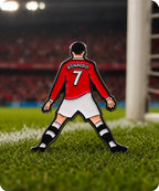 Red Number 7 Football Player Enamel Pin Badge
