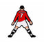 Red Number 7 Football Player Enamel Pin Badge