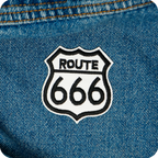 Route 666 United States Highway Iron On Patch (6 x 6cm)