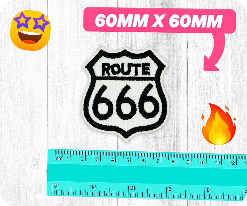 Route 666 United States Highway Iron On Patch (6 x 6cm)