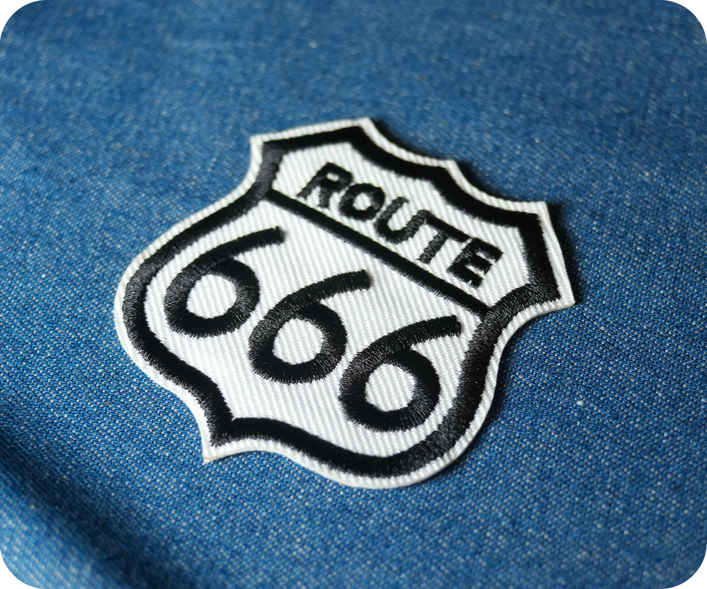 Route 666 United States Highway Iron On Patch (6 x 6cm)
