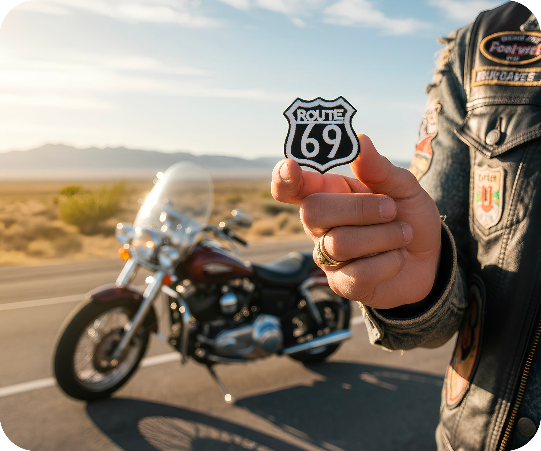 Route 69 United States Highway Iron On Patch (4 x 4cm) Secondary image