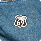Route 69 United States Highway Iron On Patch (4 x 4cm)