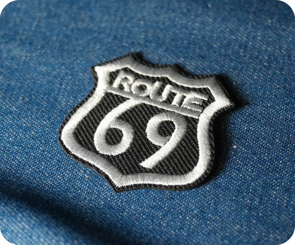 Route 69 United States Highway Iron On Patch (4 x 4cm)