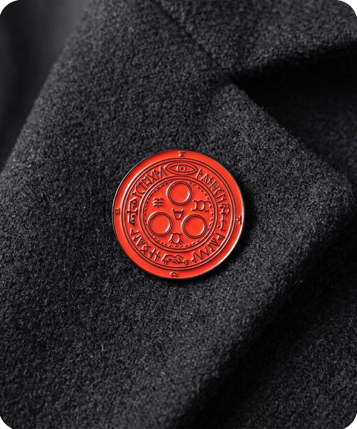 Red Occult Alchemy Magic Circle Enamel Pin Badge
