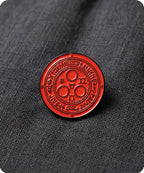 Red Occult Alchemy Magic Circle Enamel Pin Badge