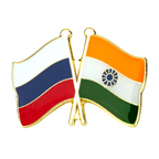 Russia & India Friendship Pin Badge