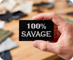 100% Savage Black Iron On Patch (7.8 x 5cm)